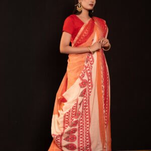 এন্ডি কটন স্ক্রিন প্রিন্ট শাড়ি