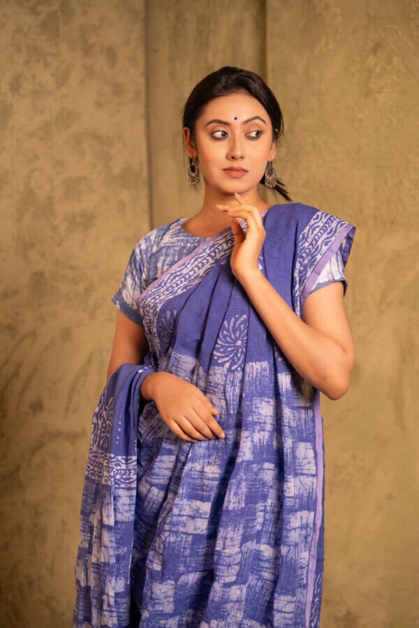 ন্যাচারাল ডাই কটন শাড়ি - Image 2